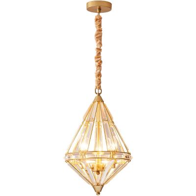 China Modern American Minimalist Chandelier Restaurant Bar Dining Room Gold Hanging Iron Led Modern Nordic Pendant Light for sale