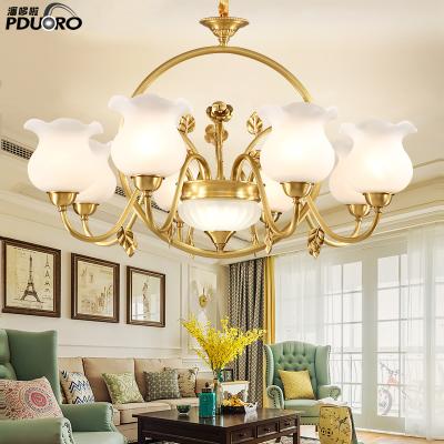 China Unique Art Lamp Modern Copper Capiz Crystal Hanging Chandelier For Home Decorations for sale