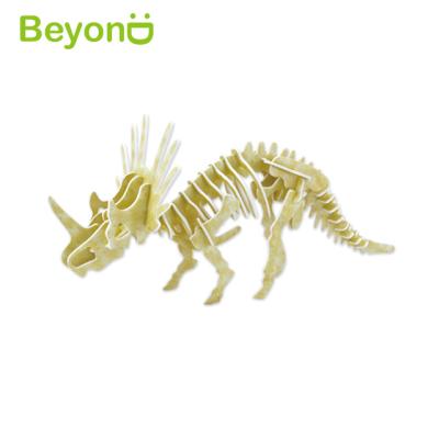 China DIY TOY Jigsaw Puzzle Educational Dinosaur Cardboard 3d Puzzle Skeleton Animal for sale