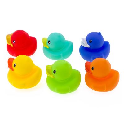 China Promotional high quality non-toxic 6pcs bath rubber duck for sale