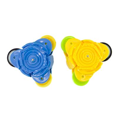 China Waterfall Triangle Friction Top Plastic Spin Top Toy For Kids for sale