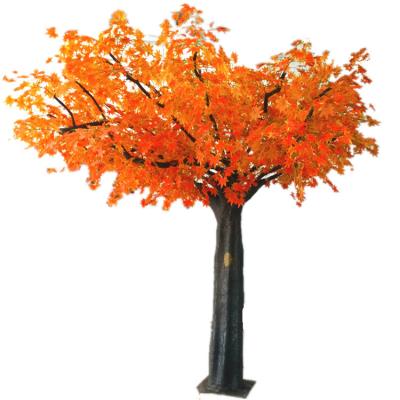 China Minimalist red artificial maple tree for mall decoration for sale