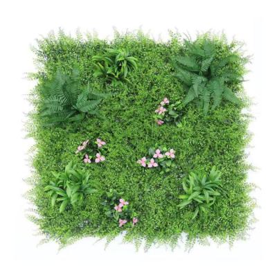 China Green plant Milan green plant flower simulation eucalyptus indoor and outdoor plastic head door beautiful artificial flower simulation colorful plant wall for sale