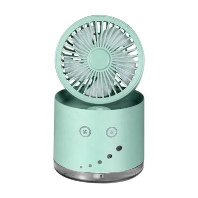 China Cooling Design Mini Portable Operation Fan Water Mist Fan New Spray Mist Fans Fan Desktop Humidifier for sale