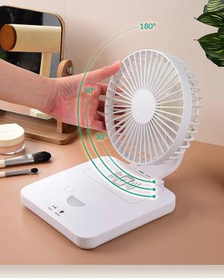 China Hot Sale USB Rechargeable Portable Table Fan Radio Easy Carry Mobile Phone Charging for 3 Speed ​​Modes for Home Appliancces for sale