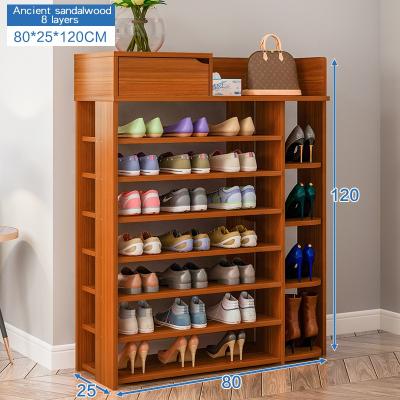 China Hot Selling Cheap Space Saving Convertible Wooden Shoe Rack Shoe Cabinet Furniture For Living Room for sale