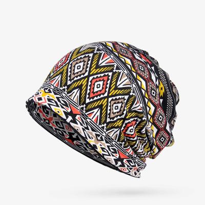 China COMMON wholesale spring and summer cotton fashion geometric pattern fashion beanie adult hat for sale