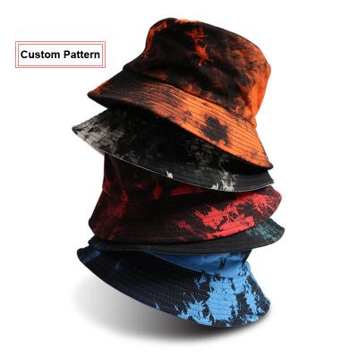 China Wholesale Luxury Fashion Design ELLEWIN Image Printed Fishing Hat Custom Tie Dye Bucket Hat for sale