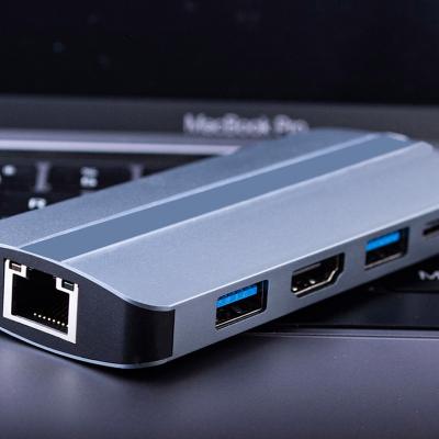 China mobile devices .desk computer ARK 5 in 1 type c usb hub adapter phone usb 3.0 hub tablet usb c docking station laptop for macbook pro for sale