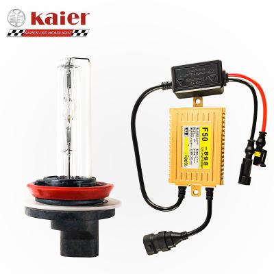 China Illuminate kaier hid xenon kit 55w 12v car ballasts fast turn on super bright 6000k lamp bulb car xenon white headlight for sale