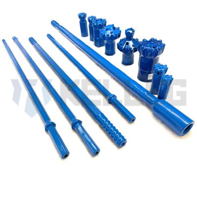 China Threaded Drill Bit Tungsten Ballistic Carbide Top Hammer Rock Threaded Drill Button Bits for sale