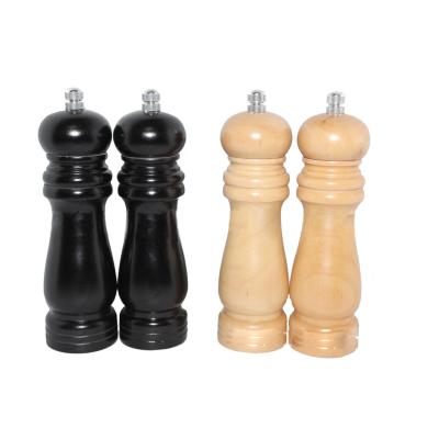 China Sustainable Handmade Handmade Wooden Salt Shaker /Pepper Grinder&Wooden Spice Salt Pepper Mill for sale