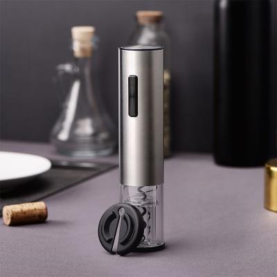 China Hotel restaurant factory price automatic home wireless electric wine corkscrew wine bottle opener set with foil cutter for sale