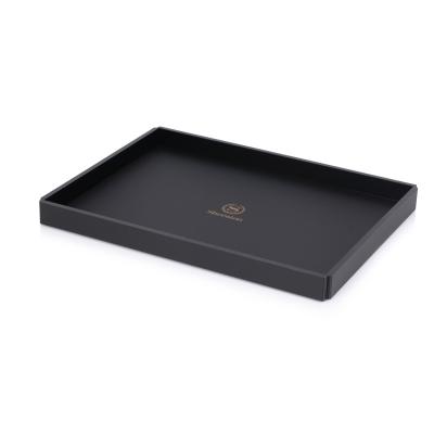 China 400*280*30mm black  rectangular acrylic room service tray for sale