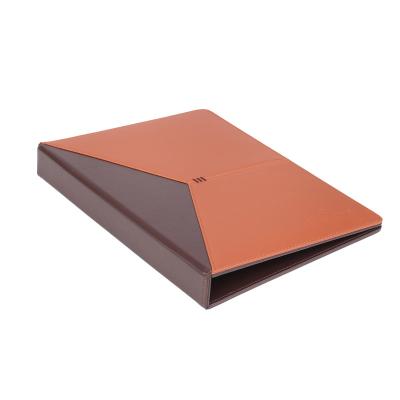 China orange blue pu leather guest information folder for 5-star hotel guest supply for sale