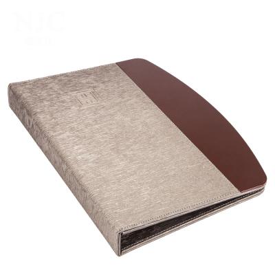 China bespoken brown guest compedium folder factory for hotel guest supply for sale