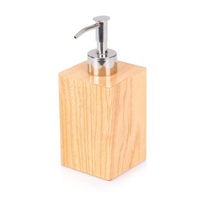 China Bespoken wooden finished acrylic shampoo bottle for 5-star hotel bathroom for sale