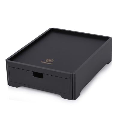 China 210*270*75mm Black acrylic hotel room hotel amenities box for 5-star Marriot hotel for sale