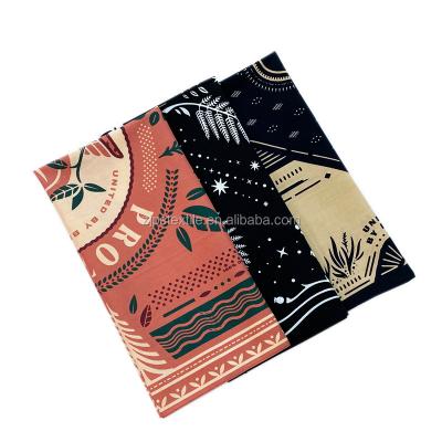 China Custom Skin Friendly Popular Organic Cotton Square Bandana Printed Logo Bandana With Printed Design Customized for sale