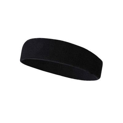 China Absorption Customized Sport Sweat Headband For Running Yoga With Absorption Forehead Pad Sweat Elastic Top For Man And Women In Black for sale