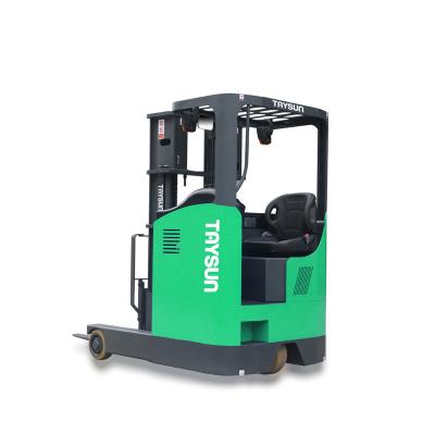 China Building Material Stores Driving Style Stacker 1.5Ton 2.5 Ton Electric Reach Forklift With 48V Battery for sale