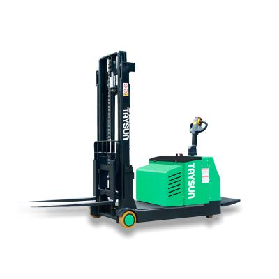 China Building Material Shops Standing Type Load Stacker 1Ton 1.5Ton 2 Ton Electric Counter Balance Pallet for sale