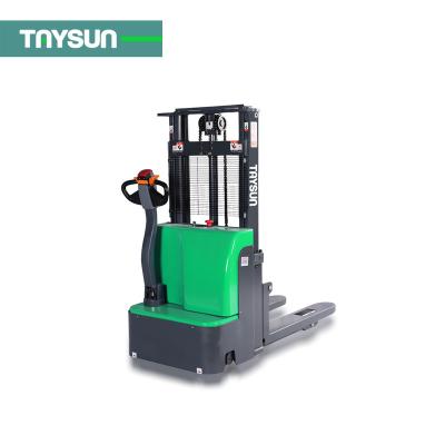 China Building Material Shops Walkie 2 Ton 1.6m 2m 2.5m 3m Electric Pallet Forklift Stacker for sale