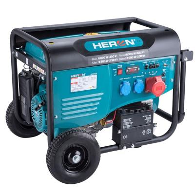 China 8896420 HERON 15HP/6.8KW (400v) 5.5KW (230V) 3 PH CE Approved Gasoline Generator 8896420 for sale