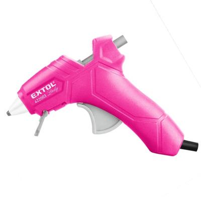 China 422003 unrated EXALT 25W 7.2mm Plug-in Electric Quick Link Professional Pink Hot Melt Glue Gun for Fine Detail Work for sale