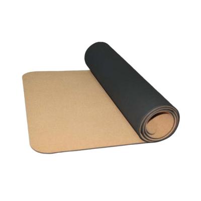 China Cork And Natural Rubber Double Strip Cork Yoga Mat Gym Mat Side for sale