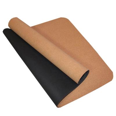 China China factory professional promotion rubber environmental fitness anti sweat cork and cork yoga mat for sale