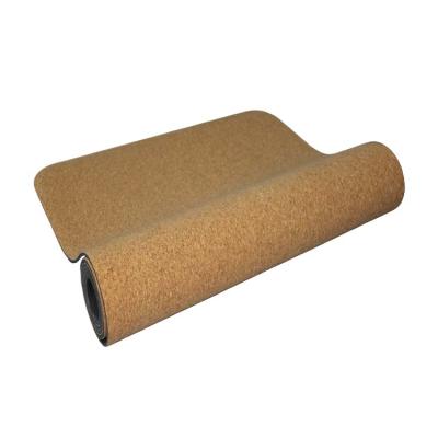 China Cork yoga rubber mat and big grain fitness rubber professional environmental cork for sale