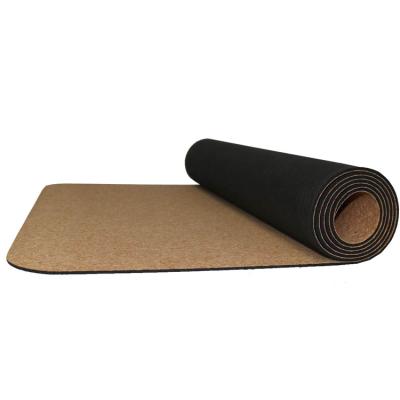 China Corck+TPE Hot Selling New Products Customize Strip Cork Yoga Mat Natural And Polluted for sale