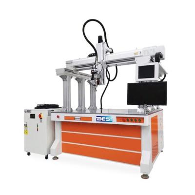 China Aluminum metal stainless steel fiber laser full automatic sliding continuous welder is used for welding battery pack for sale