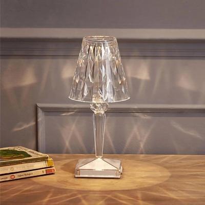 China Modern LED Table Lights Nordic Luxury Romantic Reading Desk Lamp Atmosphere Home Decors Crystal Night Light Rechargeable Bedside Lamps for sale