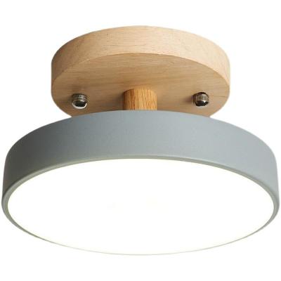 China Modern Indoor Home Bedroom Living Room Aisle Aisle Light Decoration LED Ceiling Light Iron And Wood Ceiling Lamp for sale