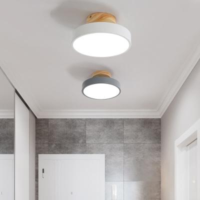 China Nordic Modern Foyer Entrance Lighting Modern Art Ceiling Light Creative Bedroom Wood Minimalist LED Living Room Aisle Ceiling Lamp for sale