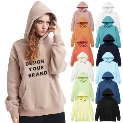 China Supplier High Quality Wholesale Waterproof Custom Design Logo Graphic Printed Embroidered Unisex Fleece White Plain Oversized Men's Hoodies for sale