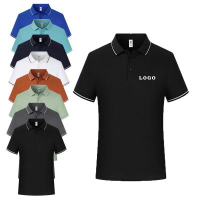 China Short Sleeve Polo Shirt, Polyester Anti-wrinkle Mens T-Shirt With Custom Design With Your Own Brand, Mens Golf Outfit for sale