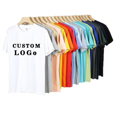 China Anti-wrinkle men's wide cotton t-shirt, with printing and embroidery, personalized, high quality, premium, 100% for sale