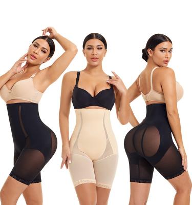 China Slimmer Sexy Women Mesh Body Shaper Panties For High Waist Shorts Tummy Control Antibacterial Thigh Shapewear for sale