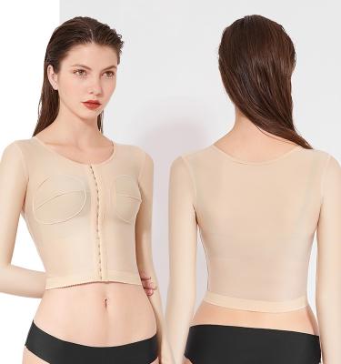 China Antibacterial Women Body Shaper Tighten Compression Long Sleeve Shapewear After Women Tummy Control Liposuction Clothing Body Shaper for sale