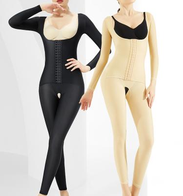 China Antibacterial Custom Medical Bodysuit Full Body Shapewear Compression Liposuction Garment Waist Corset Bodysuit for sale