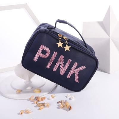 China Wholesale Portable Travel Makeup Sequin Large Capacity Fashion Cosmetic Pouch Bag Bags Outdoor Storage Organizer For Women for sale