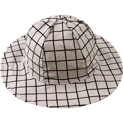 China Character Customize Logo Baby Organic Cotton Bucket Hat Toddler Sun Protection Hat With Wide Brim Hats for sale