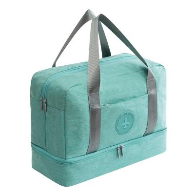 China Fashion 600D Dry Wet Separation Swimsuit Storage Wash Bag Fitness Bathrobe Beach Waterproof Duffel Bag for sale