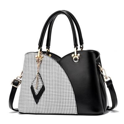 China Wholesale New Fashion Fashion Women Ladies Tote Bag Genuine Leather Pink PU Handbag Black Leather for sale