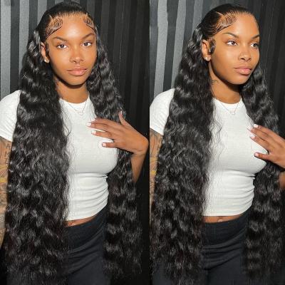 China Body Wave Wholesale Raw Indian Virgin Natural 180% Density Human Hair Hd Full Lace Frontal Wig Transparent lace front wigs for black women for sale