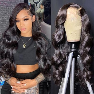 China Body Wave Wholesale raw indian hair wigs human hair lace front body wave cuticle aligned virgin hair hd lace frontal wigs for black women for sale