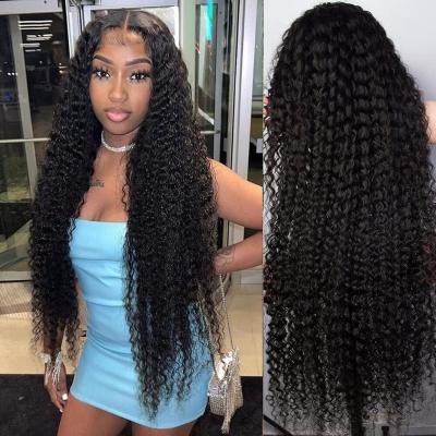 China Body Wave Wholesale cuticle aligned raw vietnamese hair wigs human hair lace front 13x4 water wave hd lace frontal wigs for black women for sale